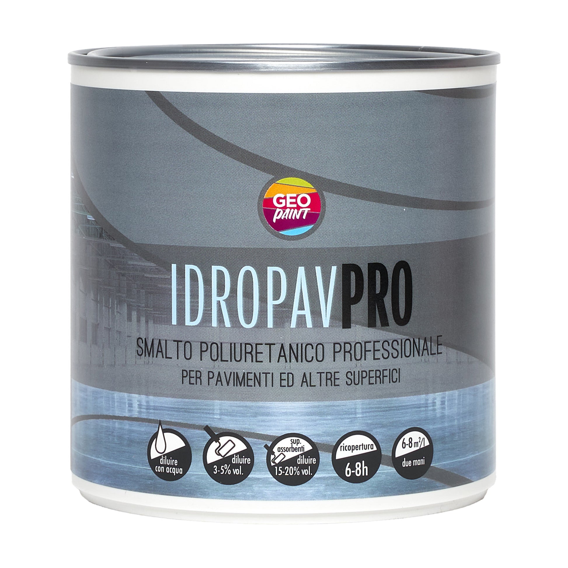 idropavpro- smalto poliuretanico professionale per pavimenti ed altre superfici geopaint 