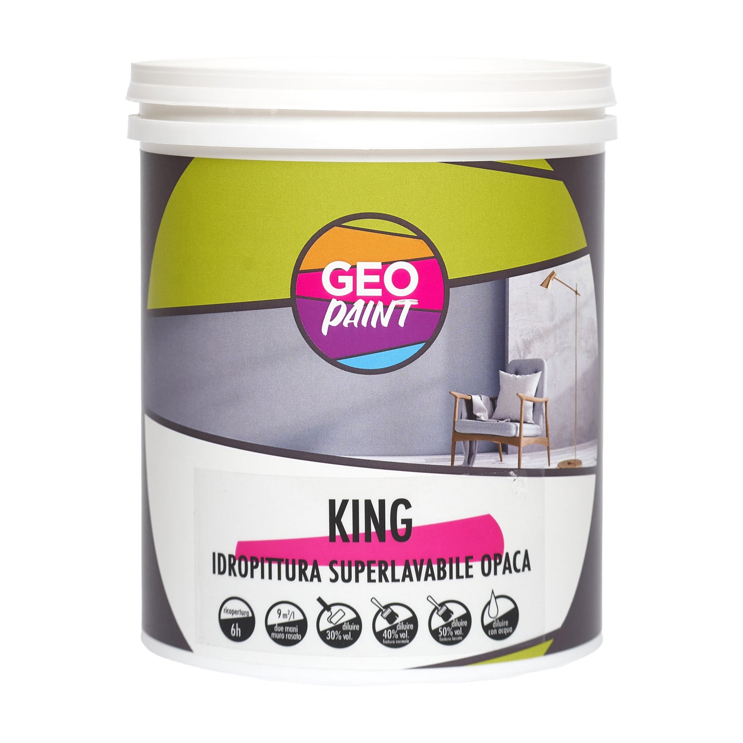 king idropittura superlavabile opaca