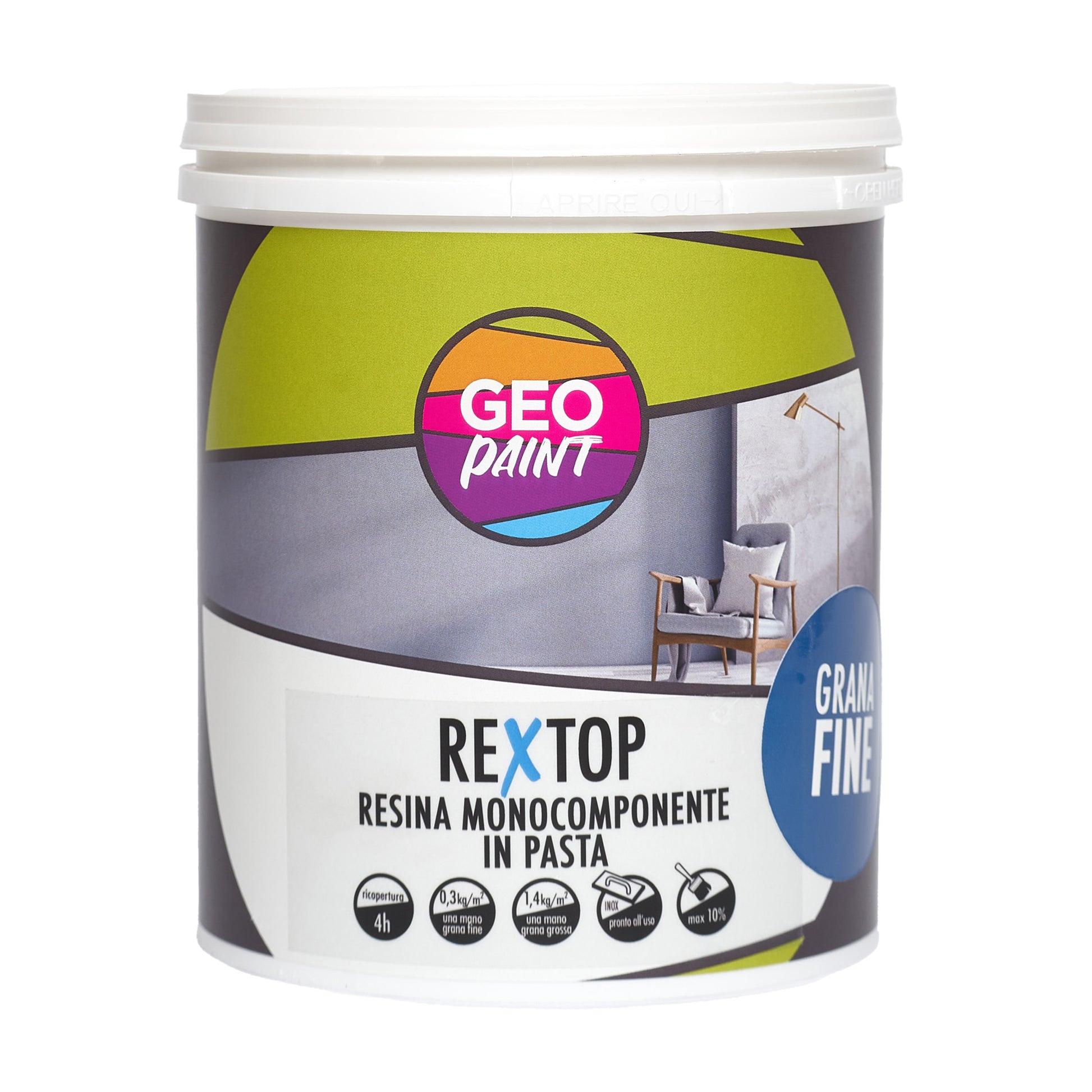 rextop resina monocomponenta in pastacolorificio geopaint