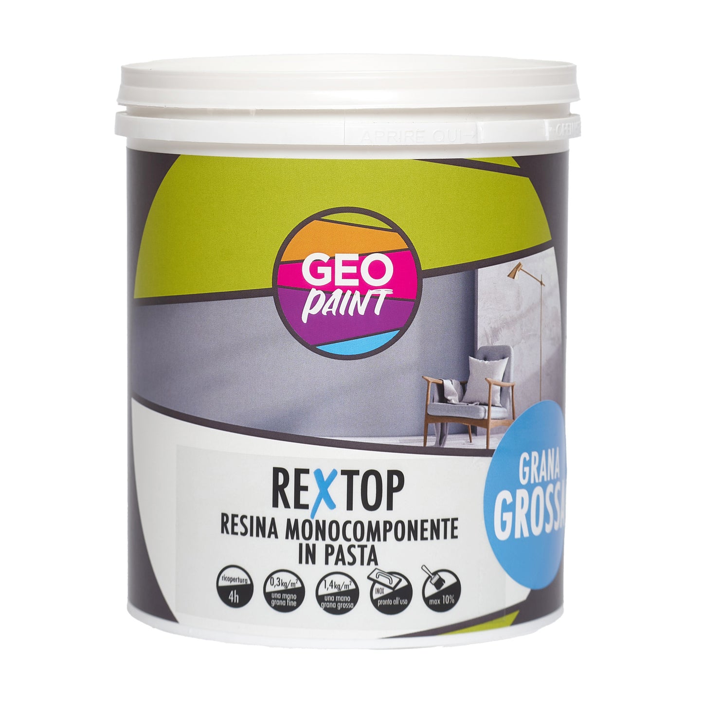 rextop resina monocomponenta in pastacolorificio geopaint