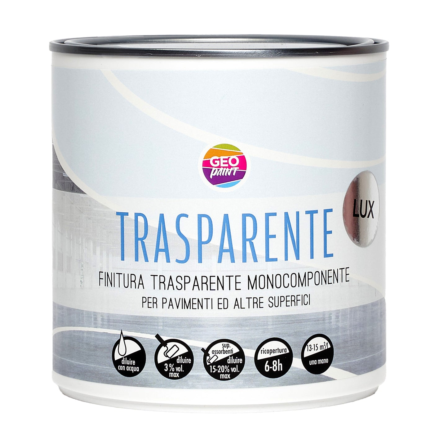 finitura trasparente monocomponente per pavimento ed altre superfici colorificio geopaint