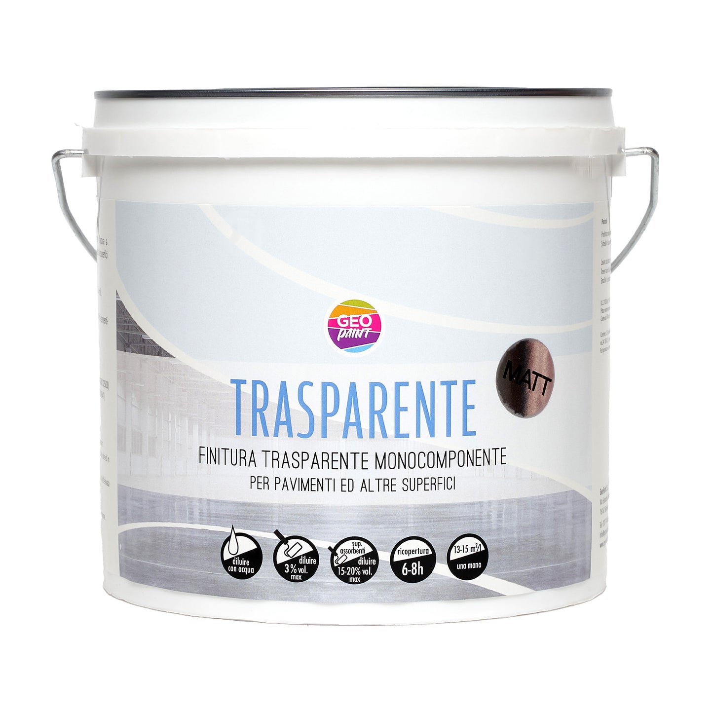 finitura trasparente monocomponente per pavimento ed altre superfici colorificio geopaint