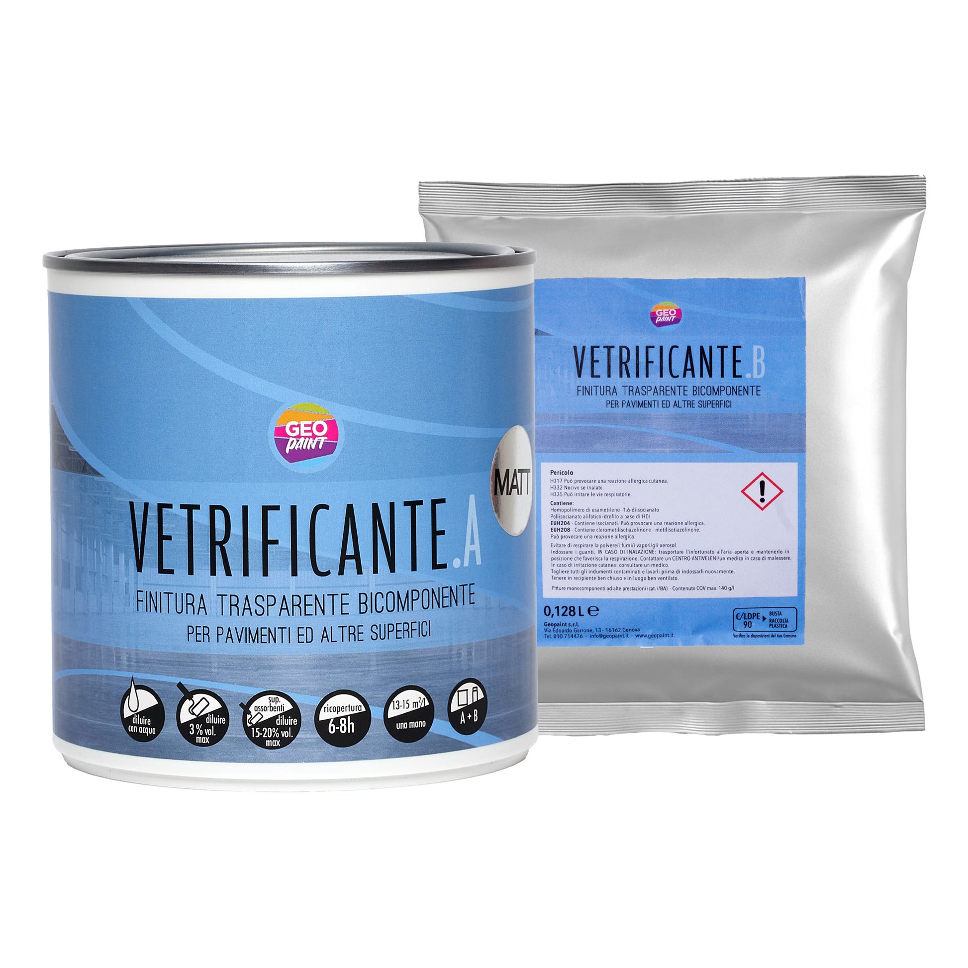 vetrificante finitura trasparente bicomponente per pavimento ed altre superfici geopaint colorificio genova